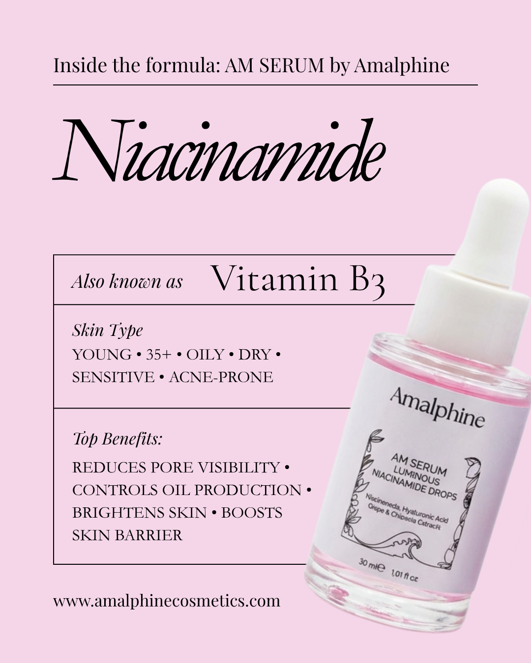 AM SERUM with LUMINOUS NIACINAMIDE DROPS